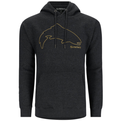 Толстовка Simms Trout Outline Hoody, Charcoal Heather, L