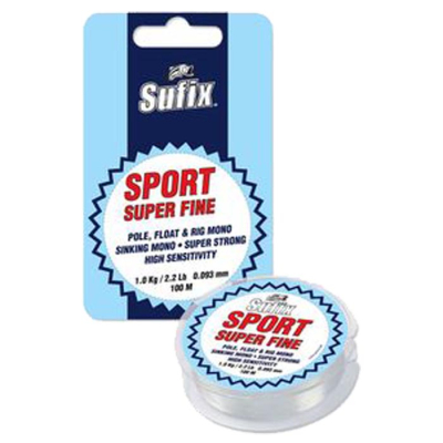 Леска монофильная Sufix Sport Clear 100m 0.18mm