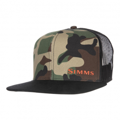 Кепка Simms CX Flat Brim Cap, Woodland Camo
