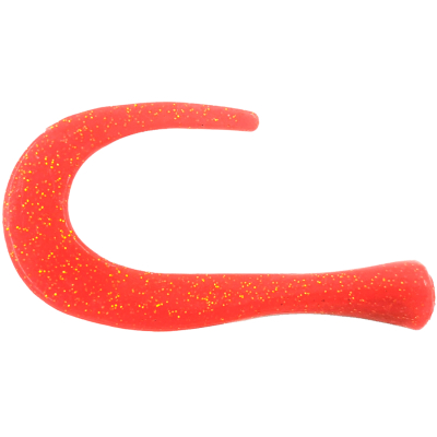 Хвост силиконовый для Strike Pro Guppie Jr 9см 3,4гр. цвет красный с блестками 4шт