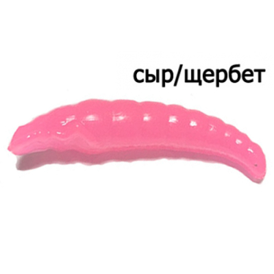 Силиконовая приманка Trout Zone Paddle 1.3" цв. Сыр/Щербет розовый