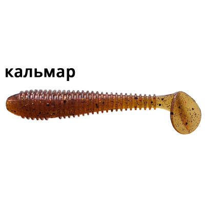 Силиконовая приманка Crazy Fish Vibro Fat 3.2" 73-80-32-6 кальмар цв. dark beer (темное пиво)