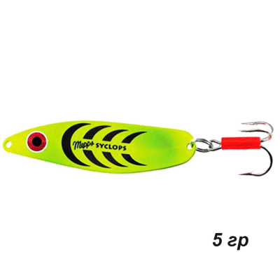 Блесна колеблющаяся Mepps Syclops Fluo Chart №00 (5г)