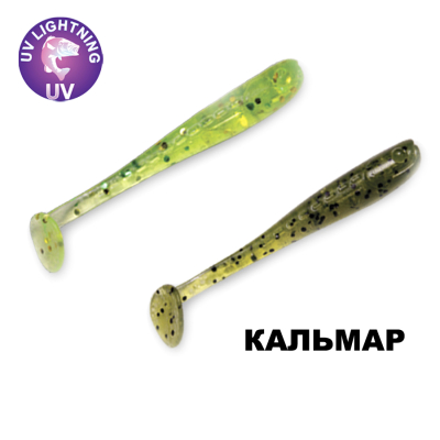 Силиконовая приманка Crazy Fish Nano Minnow 1.1" 68-27-16/20-6 кальмар цв. watermelon (арбуз)/ цв. kiwi (киви)