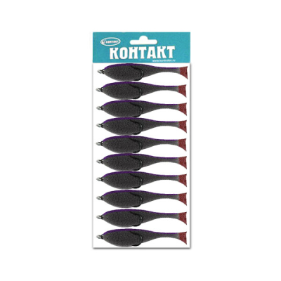 Поролоновая рыбка Контакт (двойник) 7 см. серо-фиолетовая