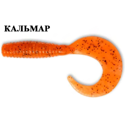 Силиконовая приманка Crazy Fish Angry Spin 4" 83-100-18-6 кальмар цв. carrot (морковь)