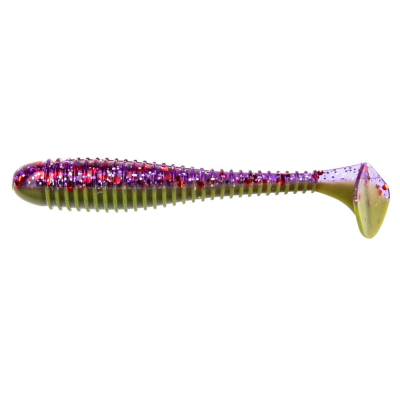 Силиконовая приманка Helios Catcher 3,55"/9 см Fio & Lime 5шт. (HS-2-014)