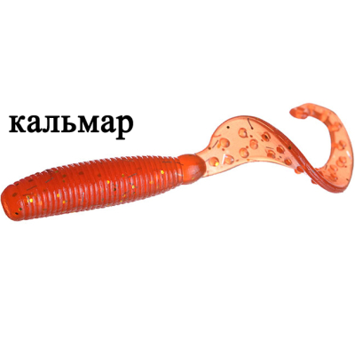 Твистер Flagman Helix 2" цв. bloodworm 12pc squid