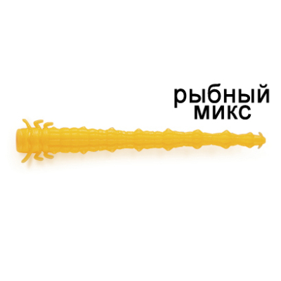 Силиконовая приманка Ojas Assa SW53, Orange (fluo),16шт/банка, аромат Рыбный микс