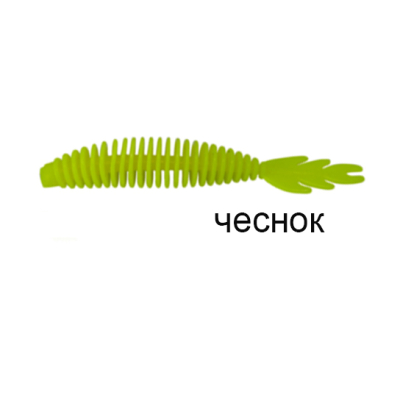 Мягкая приманка MF_pro Ribs swim 3.15" - 8см. Chartreuse - лимонный Чеснок