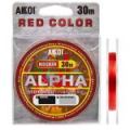 Леска монофильная Akkoi Alpha 30m красная ф-0,16mm, (3,10 кг)
