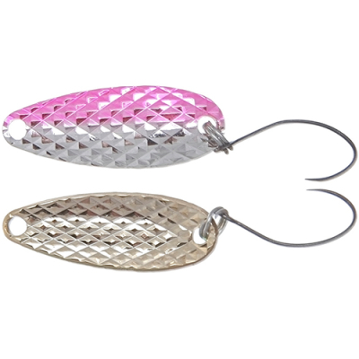 Блесна колебл. Mukai Keiryu Iwana 3.0g Two sides diamond cut цв. #67 Silver Pink
