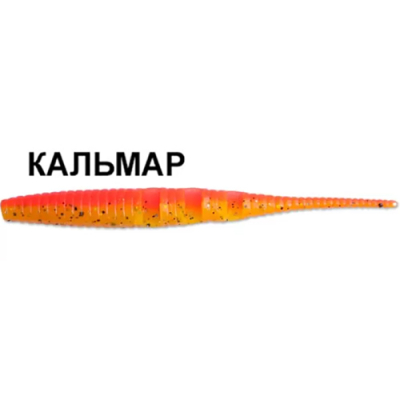 Силиконовая приманка Crazy Fish Polaris 4" 38-100-15d-6 кальмар цв. fire orange (огненный апельсин)