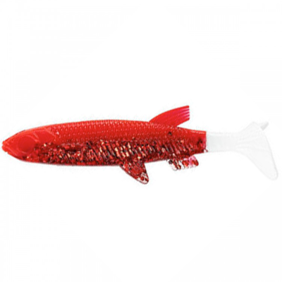 Силиконовая приманка Helios Nelma 3.15"/8 см Red Sparkles WT 6шт. (HS-26-034)
