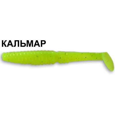 Силиконовая приманка Crazy Fish Scalp Minnow 7-80-6-6 кальмар цв. chartreuse (шартрез)