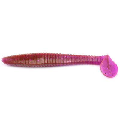Силиконовая приманка Yaman Pro Flatter Shad 4" цвет #21 - Magic Violet (уп.5 шт)