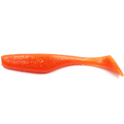 Силиконовая приманка Yaman Greedy Shad 4" цвет #03 - Carrot gold flake (уп. 4 шт.)