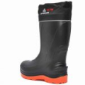 Сапоги Nordman Ultra, ЭВА, утепленные флисом, с манжетой, черные с оранжевой подошвой (43)