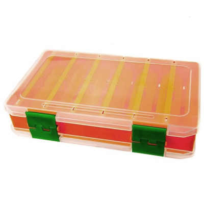 Коробка рыбака двухсторонняя Fisherbox 240D orange (24x15x05)