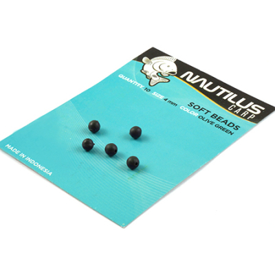 Бусина Nautilus Soft Beads 4мм Olive Green