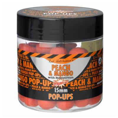 Бойлы плав. Dynamite Baits Pop-Ups 15мм. Peach & Mango (DY531) (Персик и манго)