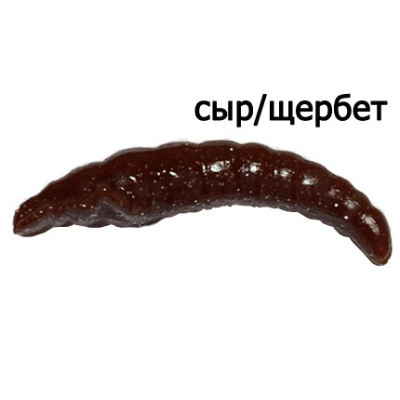 Силиконовая приманка Trout Zone Paddle 1.3" цв. Сыр/Щербет шоколад с блесткой