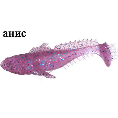 Силиконовая приманка Flagman Bullfish 1.5" цв. peony 10pc anis