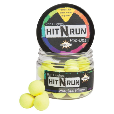 Плавающие бойлы Dynamite Baits Hit N Run Pop-Up Wafter Yellow 14 мм. (DY1268)