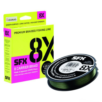 Леска плетеная Sufix SFX 8X 135м зеленая 0.104 мм 5 кг PE 0.4