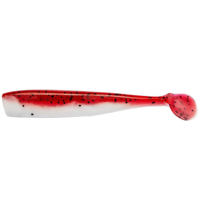 Силиконовая приманка Helios Chebak 3,15"/8 см Red & White 7шт. (HS-3-003)