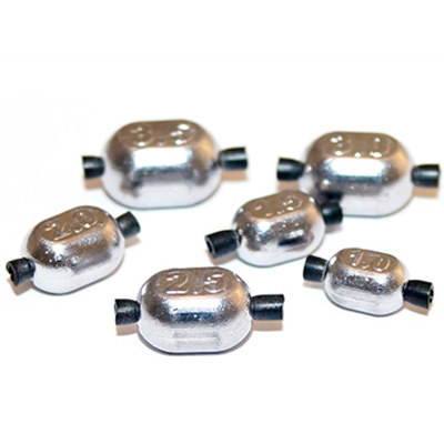 Грузило Nautilus Овал с силиконовой трубочкой с маркировкой веса 2.5гр