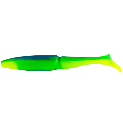 Силиконовая приманка Helios Guru 4,0"/10,16 см Blue Lime 7шт. (HS-30-040)
