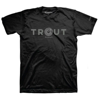 Футболка Simms Reel Trout T-Shirt, M, Black