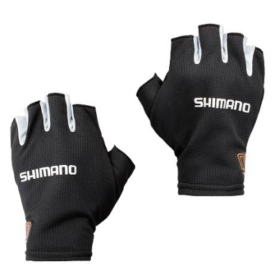 Перчатки Shimano MS Sun Shade Glove5 Short GL-008N Черный Серебро L
