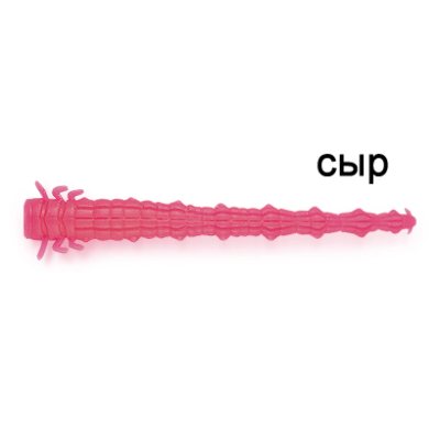Силиконовая приманка Ojas Assa SW53, Pink (fluo),16шт/банка, аромат Сыр