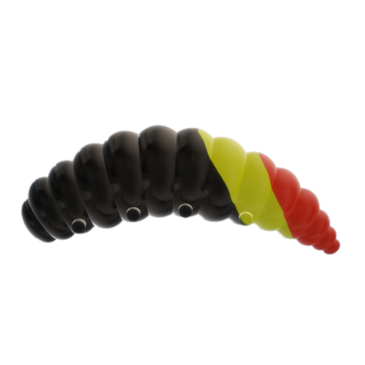 Силиконовая приманка Zombie Dura Plus (Дура+) цвет чёрный/лимон/оранжевый (black/lemon/orange), floating