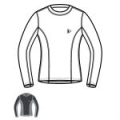 Термобелье футболка Bask Slim Fit Pon Lady Sleeve цвет Серый/Тмн Серый размер L