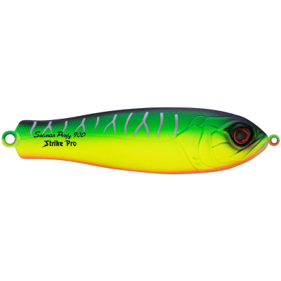Блесна колеблющаяся Strike Pro Salmon Profy 90CD, 90 мм, 22 гр. Двойник-незацепляйка цвет: A204S Pearl Mat Tiger (PST-03CD#A204S/A204S) (9931337)