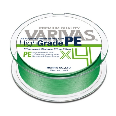 Плетеный шнур Varivas High Grade PE x4 150m 1.5 Flash Green