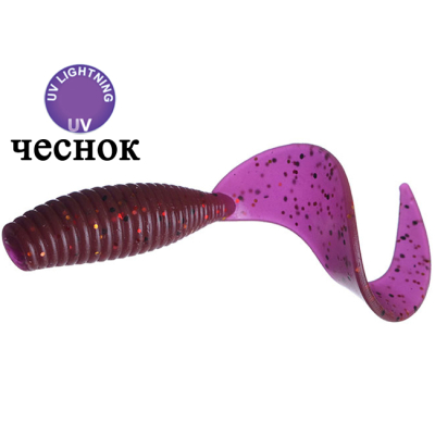 Силиконовая приманка Flagman Moon 2.5" цв. UV lilac 10pc garlic
