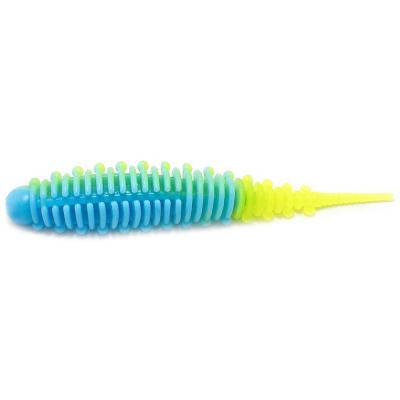 Силиконовая приманка Boroda Baits Mexer 110 mm ГОЛУБОЙ/ЛИМОН (Milk Blue/Lemon)