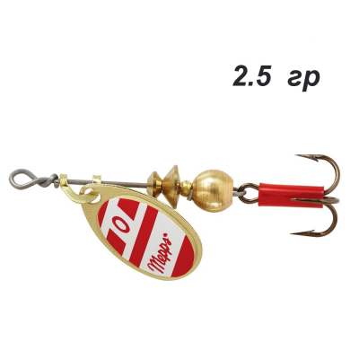 Блесна вращающаяся Mepps Aglia Blanc Rouge AG №0 (2,5г)