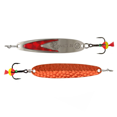 Блесна вертикальная EcoPro "Судачья" 50мм 6гр. красный флекс цв. Ob/SRF