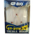 Крючок тройной GT-Bio #4 с белой мухой, уп. 5шт.