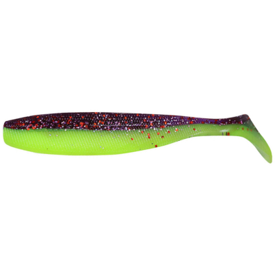 Силиконовая приманка Yaman Pro Sharky Shad 5,5" цвет #26 - Violet Chartreuse (уп 5 шт.)