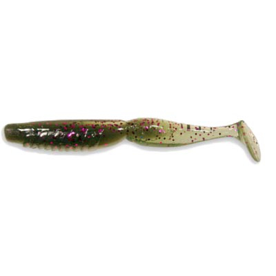 Силиконовая приманка Megabass Spindle Worm Hi-Float 4" цв. Avocado Purple Core