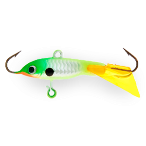 Балансир Strike Pro Ice Baby 25  2,5см. 4гр. с желтым хвостом A133E