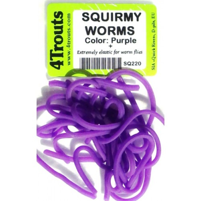 Сверхподвижные червячки Squirmy Worms (4Trouts) Сиреневый, D=2mm 