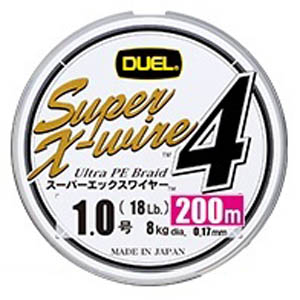 Плетеный шнур Duel PE Super X-Wire 4 200m #1.2 5Color (No Marking)