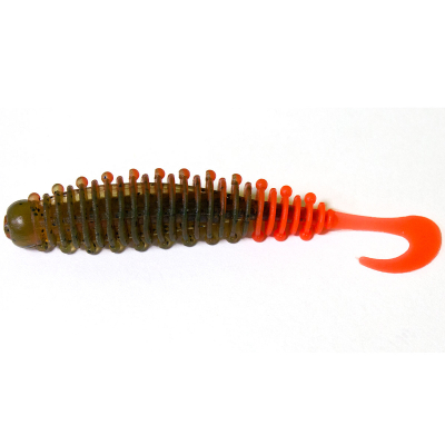 Силиконовая приманка Boroda Baits Mexer Tail 90 mm МОТОРНОЕ МАСЛО/КРАСНЫЙ-231 